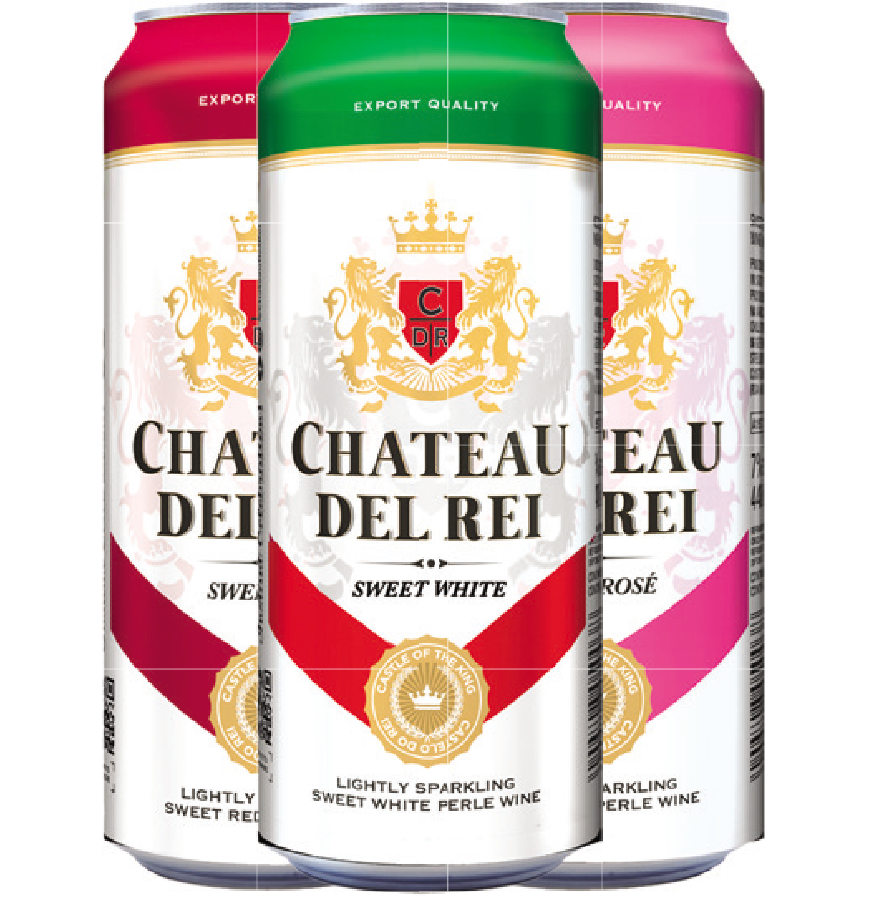 Chateau Del Rei White, Red or Rose Cans
